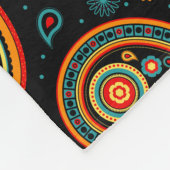 Paisley kleurrijk elegant fleece deken (Hoek)