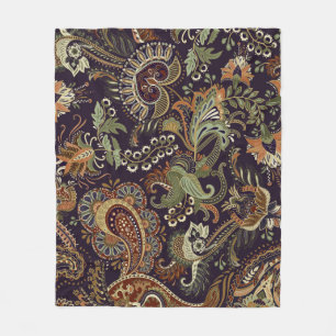 Paisley Kleurrijke Textiel: Etnisch  Ontwerp Fleece Deken