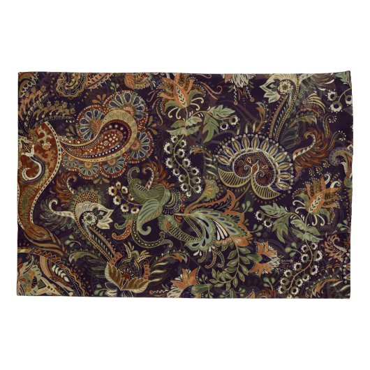 Paisley Kleurrijke Textiel: Etnisch Ontwerp Kussensloop (Achterkant)