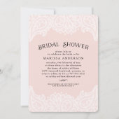 Paisley Lace Bridal Shower Invitation | Blush Kaart (Voorkant)