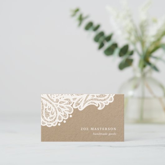 Paisley Lace | Kraft Visitekaartje (Staand voorkant)