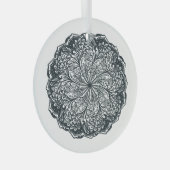 Paisley Lace Mandala Glas Ornament (Voorkant Rechts)