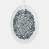Paisley Lace Mandala Glas Ornament (Voorkant links)