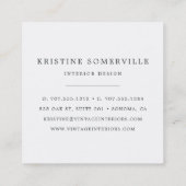 Paisley Lace Square Visitekaartjes | Nimbus Gray (Achterkant)