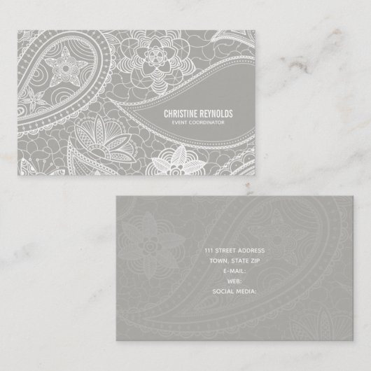 Paisley Lace Visitekaartje (Voorkant / Achterkant)