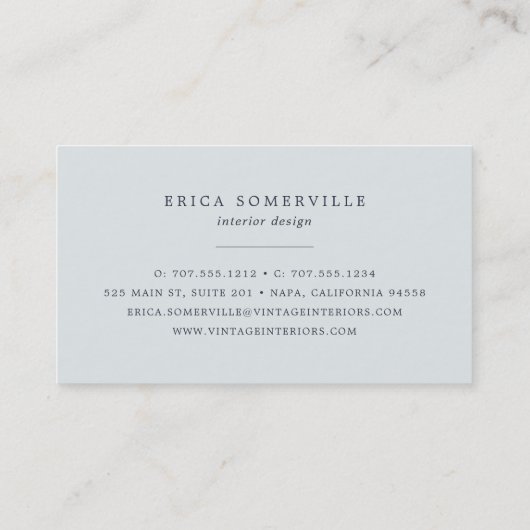 Paisley Lace Visitekaartjes | Iced Aqua (Achterkant)