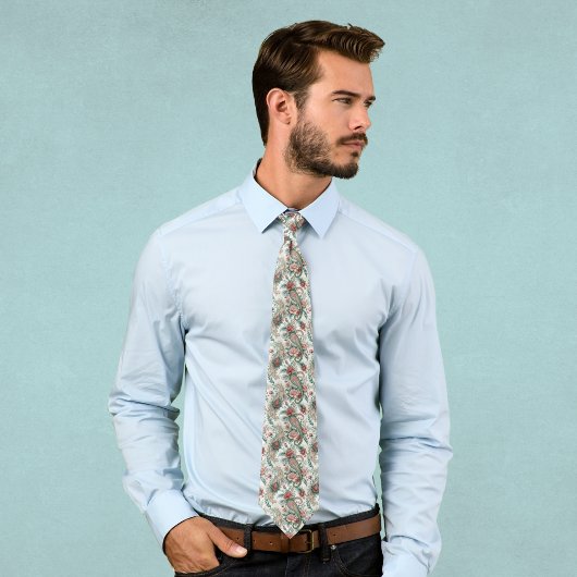 Paisley  Look Roos Bourgondië Groen Huishouden Stropdas