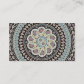 Paisley Mandala - decoratief, spiritueel Visitekaartje (Achterkant)