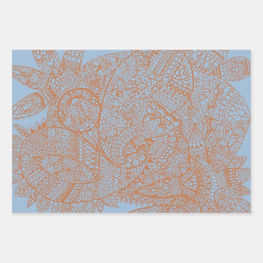 Paisley Mandala Inpakpapier Vel (Voorkant 3)