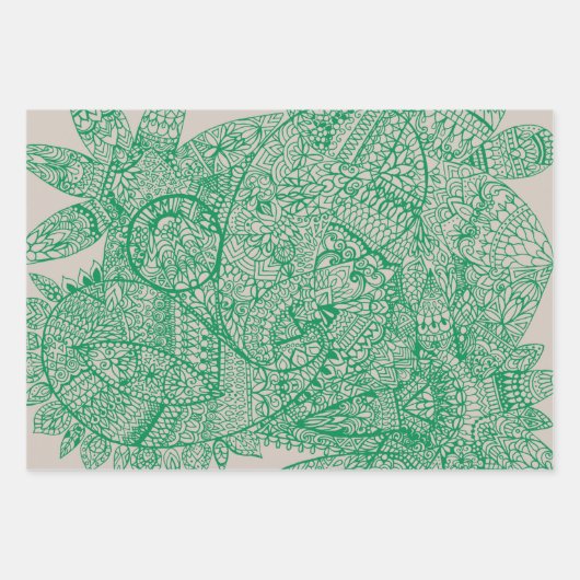 Paisley Mandala Inpakpapier Vel (Voorkant 2)