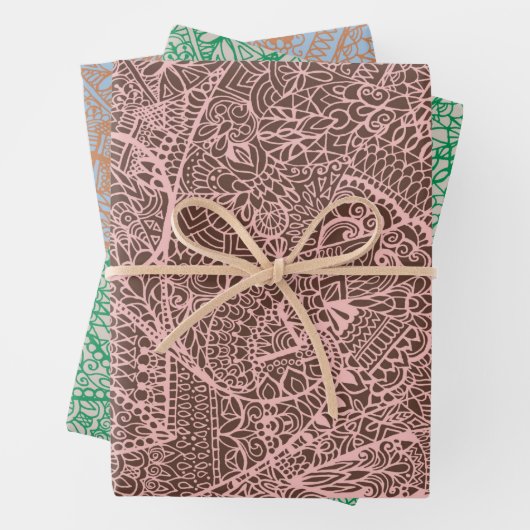 Paisley Mandala Inpakpapier Vel (In situ)