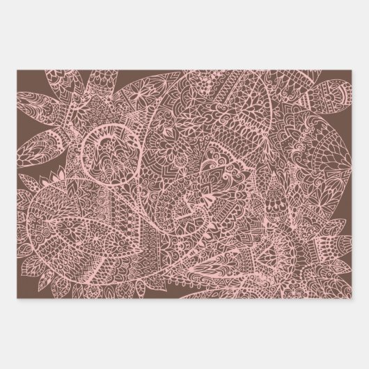 Paisley Mandala Inpakpapier Vel (Voorkant)