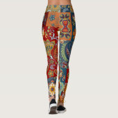  Paisley Mandala Kleurrijke Patchwork Leggings (Achterkant)
