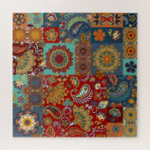  Paisley Mandala Kleurrijke Patchwork Legpuzzel (Horizontaal)