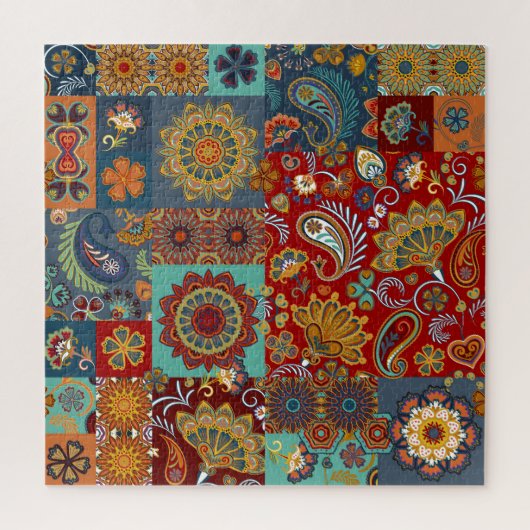  Paisley Mandala Kleurrijke Patchwork Legpuzzel (Verticaal)