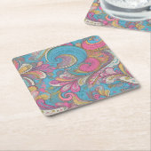 Paisley Mauve Coaster Kartonnen Onderzetters (Schuin)