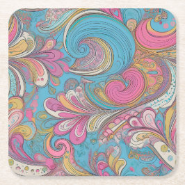 Paisley Mauve Coaster Kartonnen Onderzetters