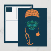 paisley med mask briefkaart (Voorkant / Achterkant)