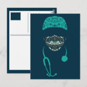 Paisley Med Mask-briefkaart Briefkaart (Voorkant / Achterkant)