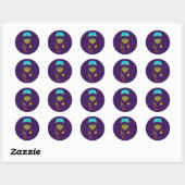 Paisley Med Mask Classic Ronde sticker (Vel)