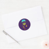 Paisley Med Mask Classic Ronde sticker (Envelop)