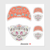 paisley med mask sticker (Vel)