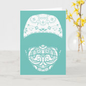 paisley med maskerkaart kaart (Gele Bloem)