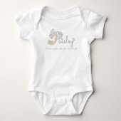 Paisley meisjes P naam betekent aangepaste baby kl Romper (Voorkant)