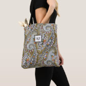 Paisley met aangepast alfabet monogram tote bag (Dichtbij)