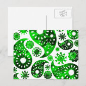 Paisley met Green Swirl Pattern. Briefkaart (Voorkant / Achterkant)