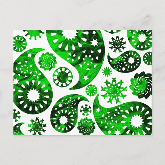 Paisley met Green Swirl Pattern. Briefkaart (Voorkant)