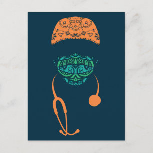 paisley met masker briefkaart
