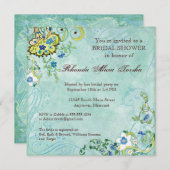 Paisley Modern Floral Flourish Swirl Wedding Kaart (Voorkant / Achterkant)