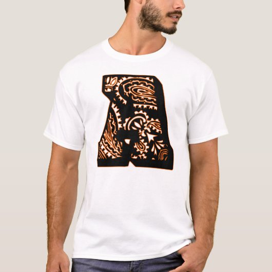 Paisley Monogram - A T-shirt (Voorkant)