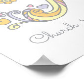 Paisley monogram art meiden naam en betekenis post poster (Hoek)