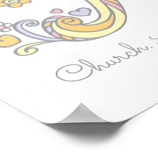 Paisley monogram art meiden naam en betekenis post poster (Hoek)