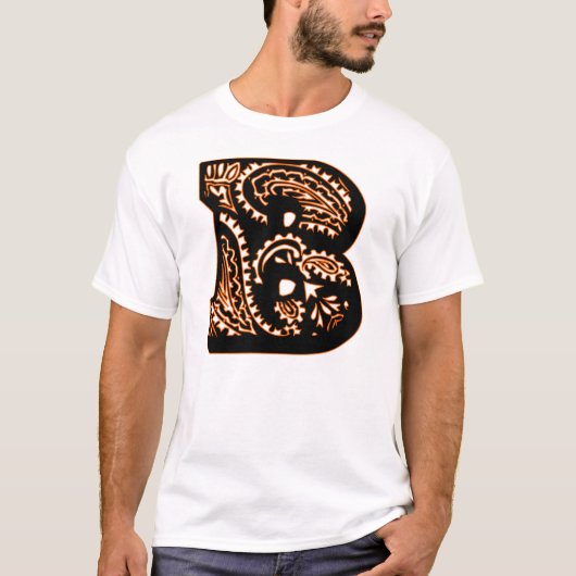 Paisley Monogram - B T-shirt (Voorkant)