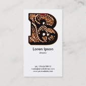 Paisley Monogram - B Visitekaartje (Achterkant)