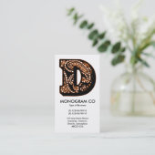 Paisley Monogram - D Visitekaartje (Staand voorkant)