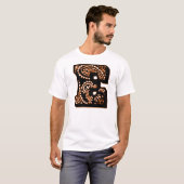 Paisley Monogram - E T-shirt (Voorkant volledig)