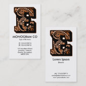 Paisley Monogram - E Visitekaartje (Voorkant / Achterkant)