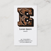 Paisley Monogram - E Visitekaartje (Achterkant)
