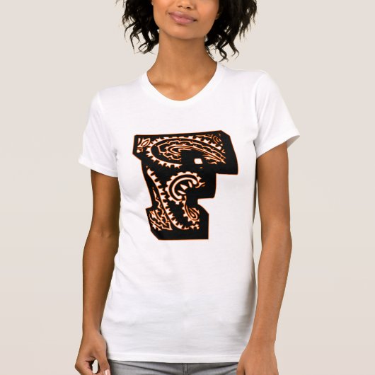 Paisley Monogram - F T-shirt (Voorkant)