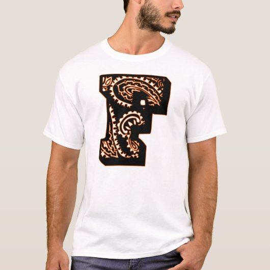 Paisley Monogram - F T-shirt (Voorkant)