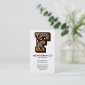 Paisley Monogram - F Visitekaartje (Staand voorkant)