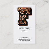 Paisley Monogram - F Visitekaartje (Achterkant)