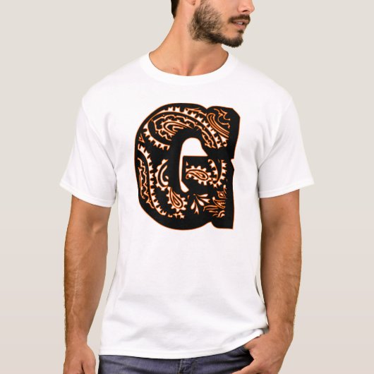 Paisley Monogram - G T-shirt (Voorkant)