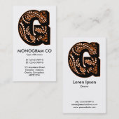 Paisley Monogram - G Visitekaartje (Voorkant / Achterkant)