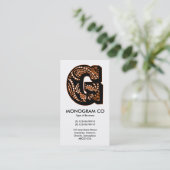 Paisley Monogram - G Visitekaartje (Staand voorkant)