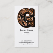 Paisley Monogram - G Visitekaartje (Achterkant)